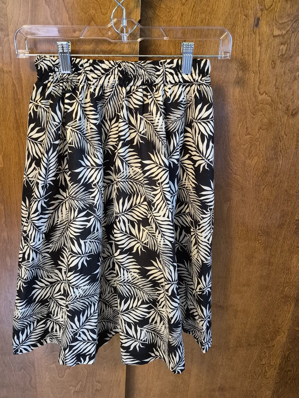 Paisley Lane Girls Black and White Leaf Print Two-Piece Dress Set